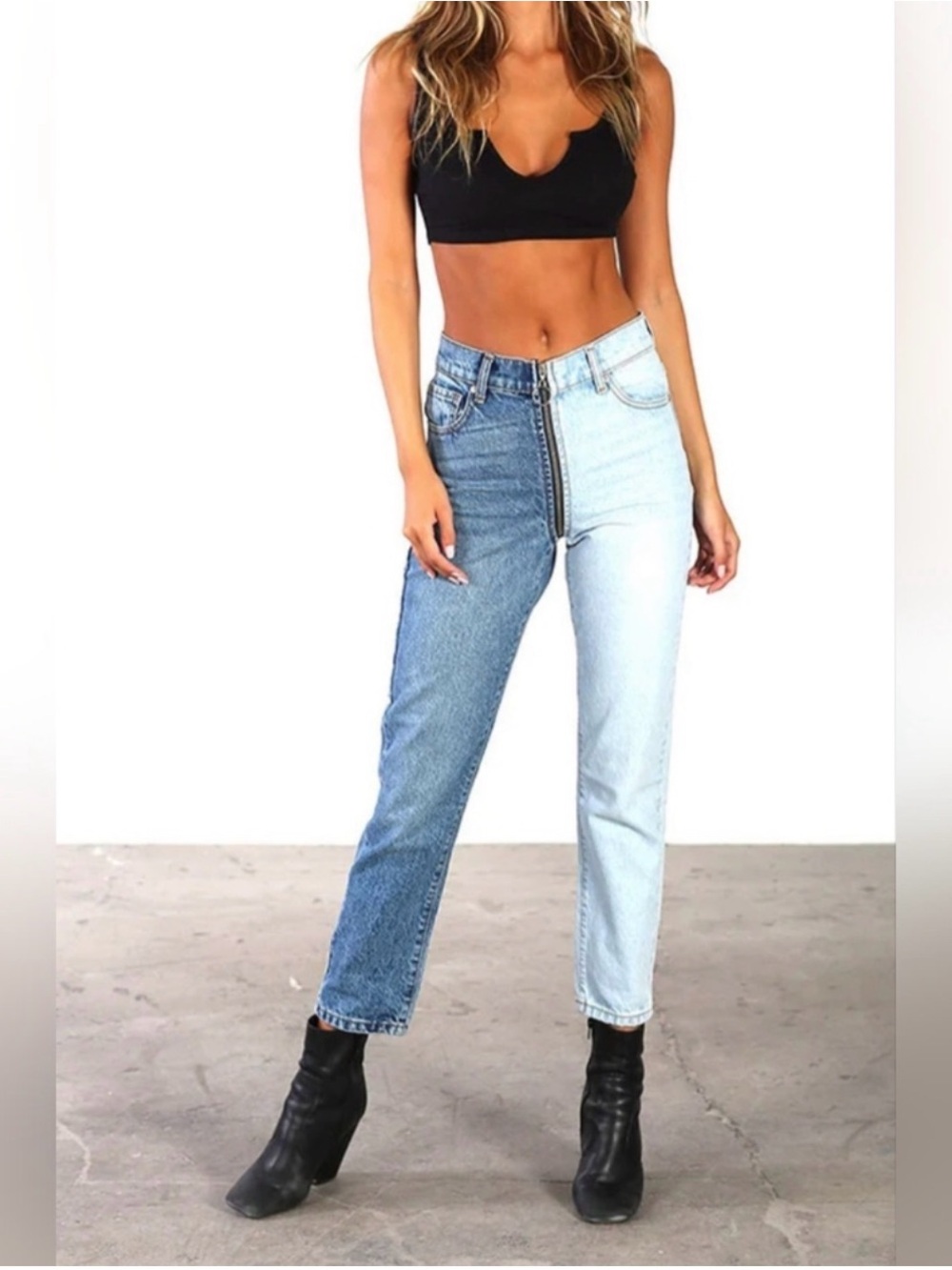 Revice Two-Tone Blue High-Waist Women’s Jeans Size 27